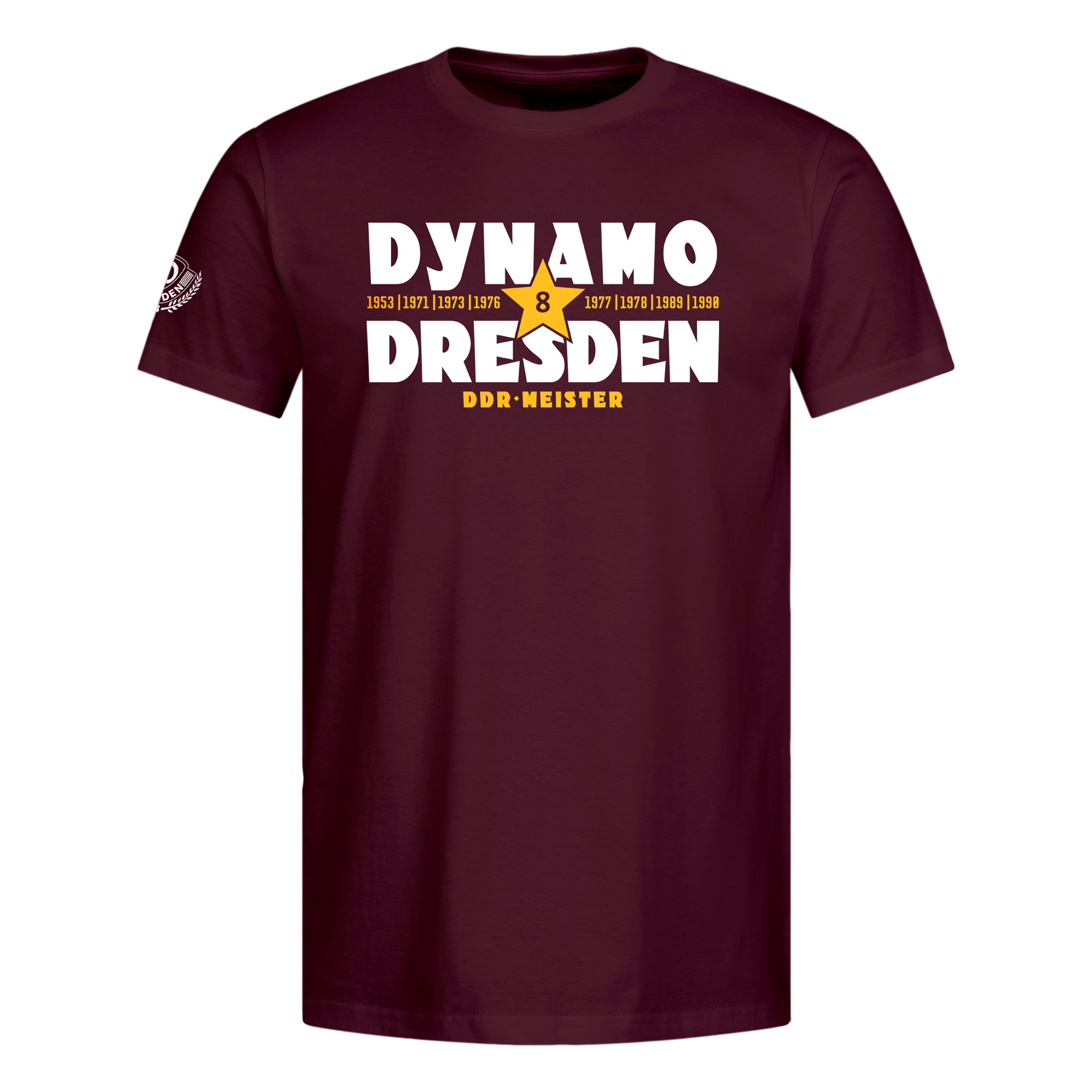 Herren T-Shirt DDR-Meister weinrot