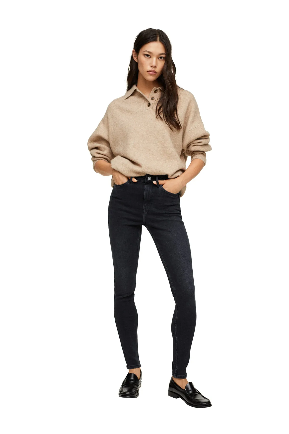 MANGO  27011122 Damen/Mädchen Offen Grau