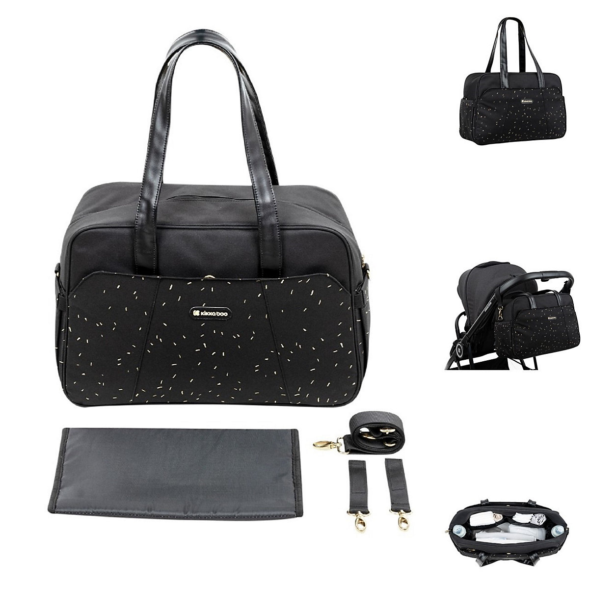 Wickeltasche Chelsea mit Wickelunterlage, Seitentaschen, Thermofach Wickeltaschen