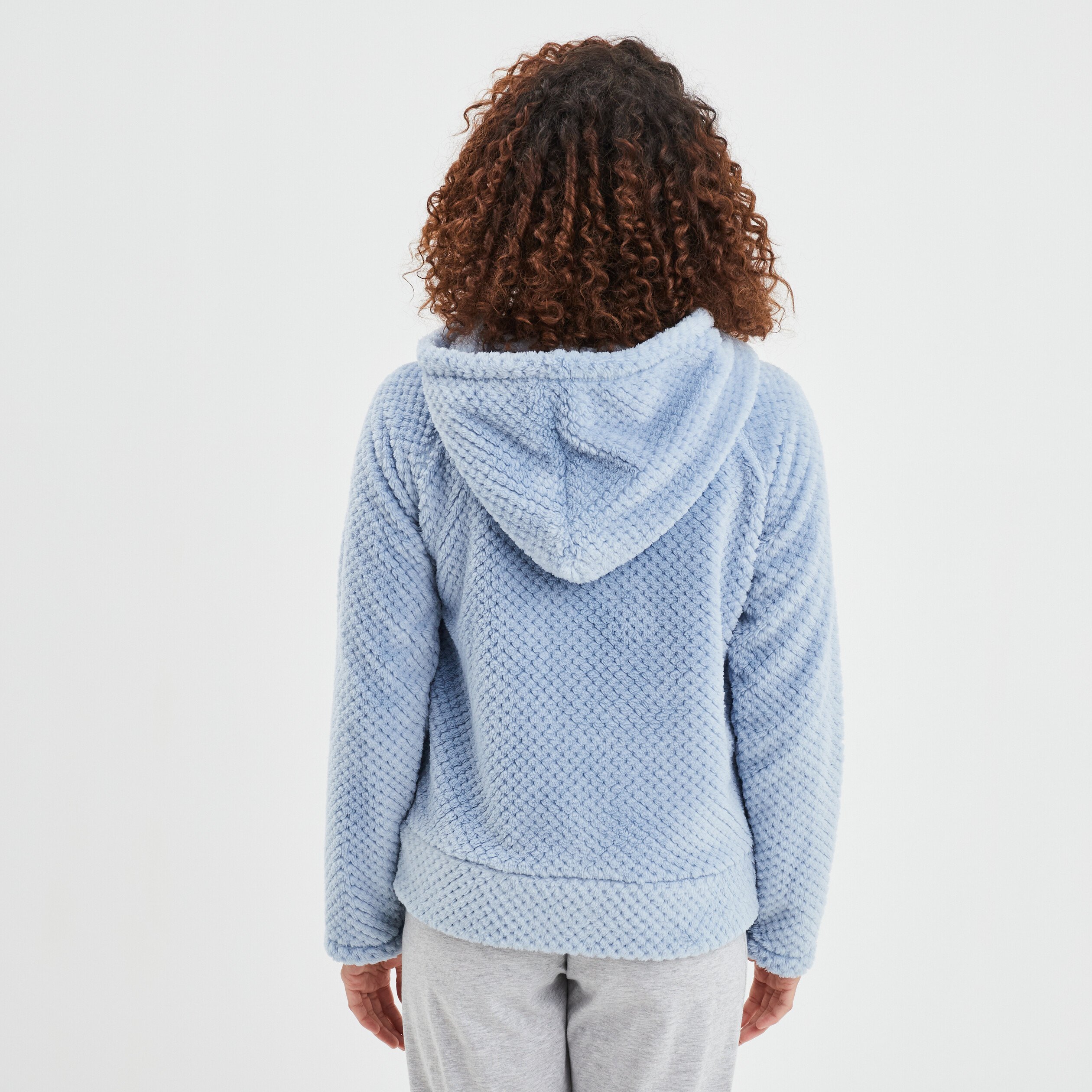 Veste de pyjama plaid bleu clair femme | La Halle