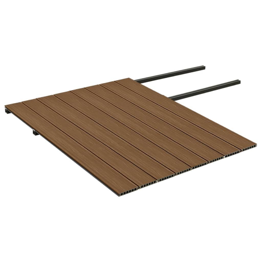 Teppichboden WPC Terrassendielen mit Zubehör Braun und Grau 20 m² 4 m, vidaXL