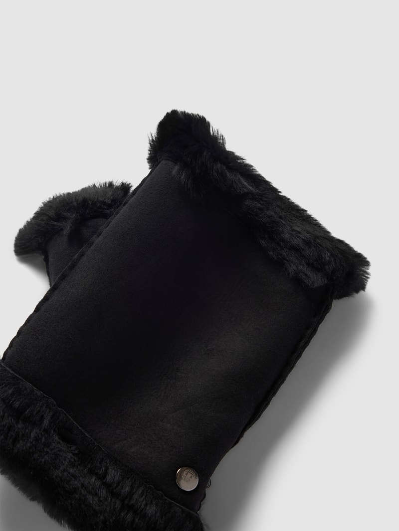 Handschuhe mit Label-Detail in schwarz
