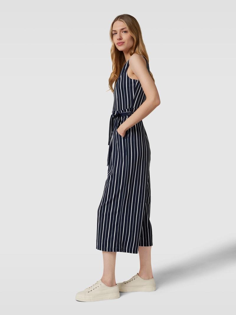 Jumpsuit mit Streifenmuster in marineblau