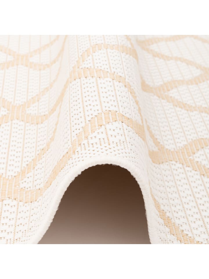 Pergamon In & Outdoor Teppich Flachgewebe Valencia Modern in Creme günstig kaufen