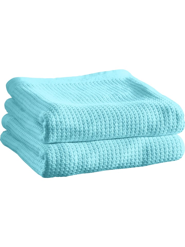 Erwin Müller Baumwolle Sommer-Decke 2er-Pack Siena in eisblau günstig kaufen