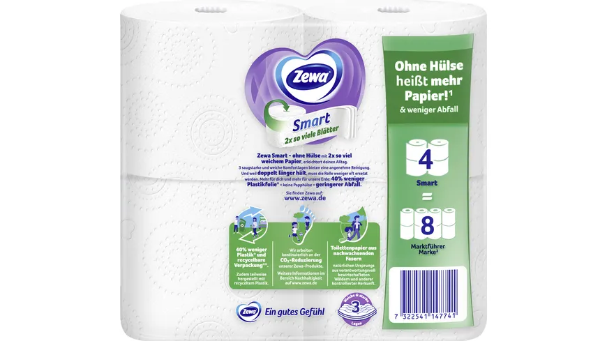 Zewa Smart Toilettenpapier 4x300 Blatt