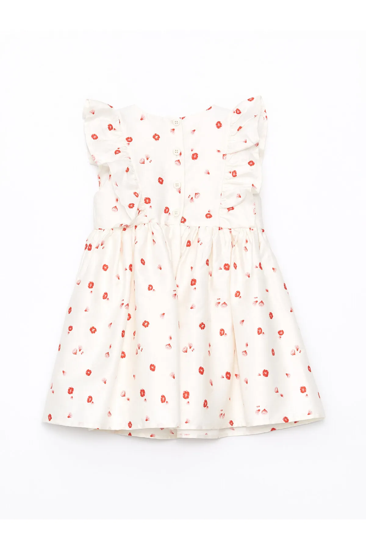 LC Waikiki  Gemustertes Babymädchenkleid mit Rundhalsausschnitt