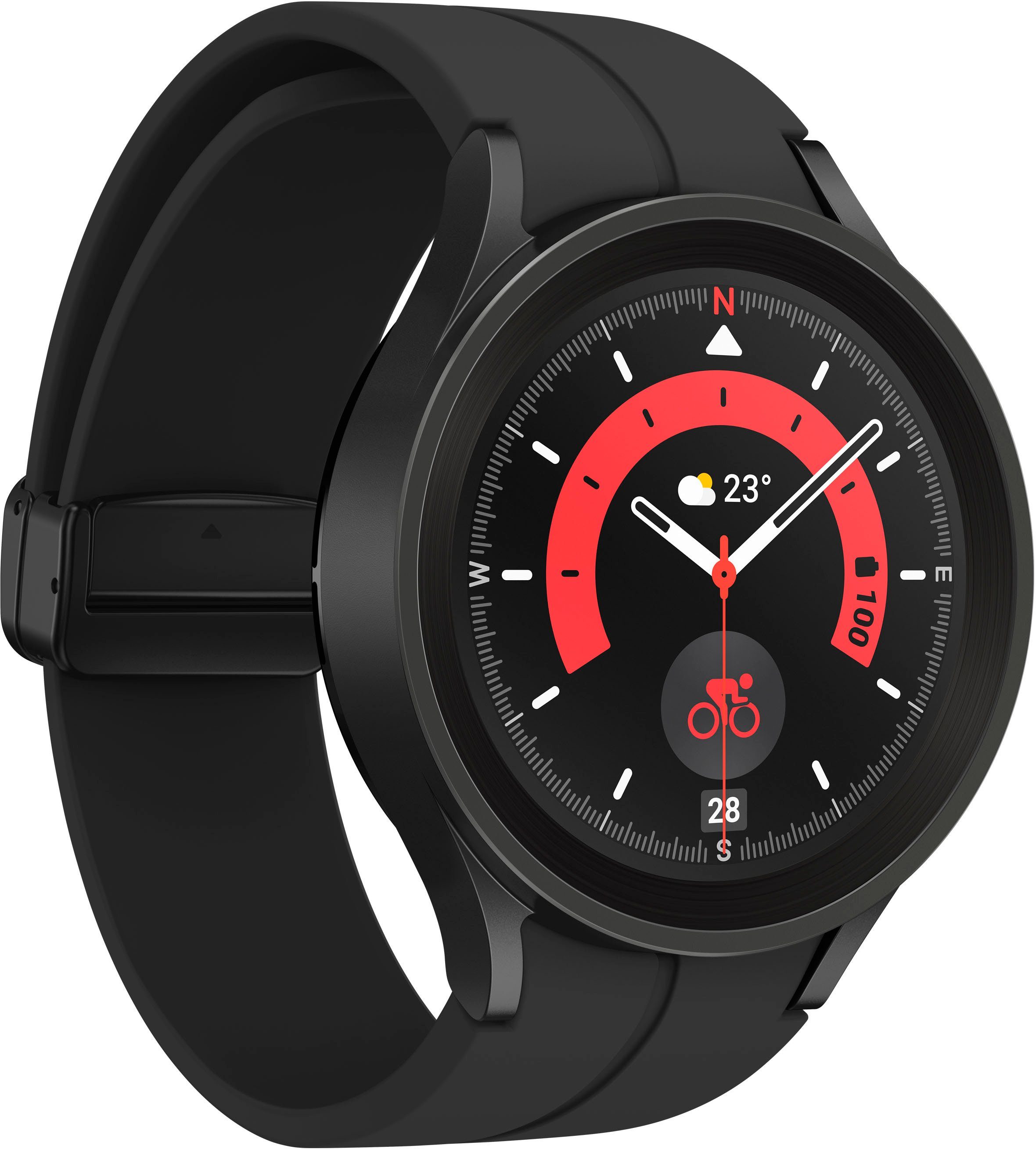 Samsung Galaxy Watch 5 Pro 45mm LTE Smartwatch (3,46 cm/1,4 Zoll, Wear OS by Samsung), Fitness Uhr, Fitness Tracker, Gesundheitsfunktionen