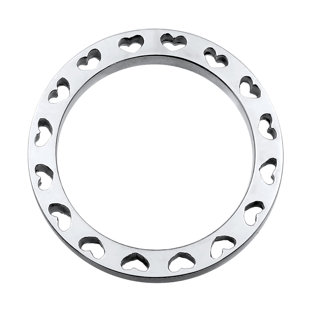 Elli Elli Bague Coeur Cut-Out Élégant Bague Femme - Argent (925/1000) Bague