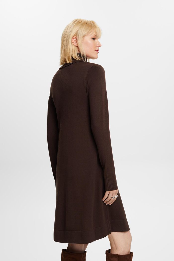 Strick-Minikleid mit Rollkragen