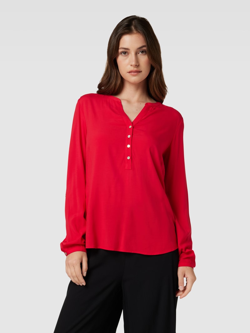 Blusenshirt mit V-Ausschnitt in rot