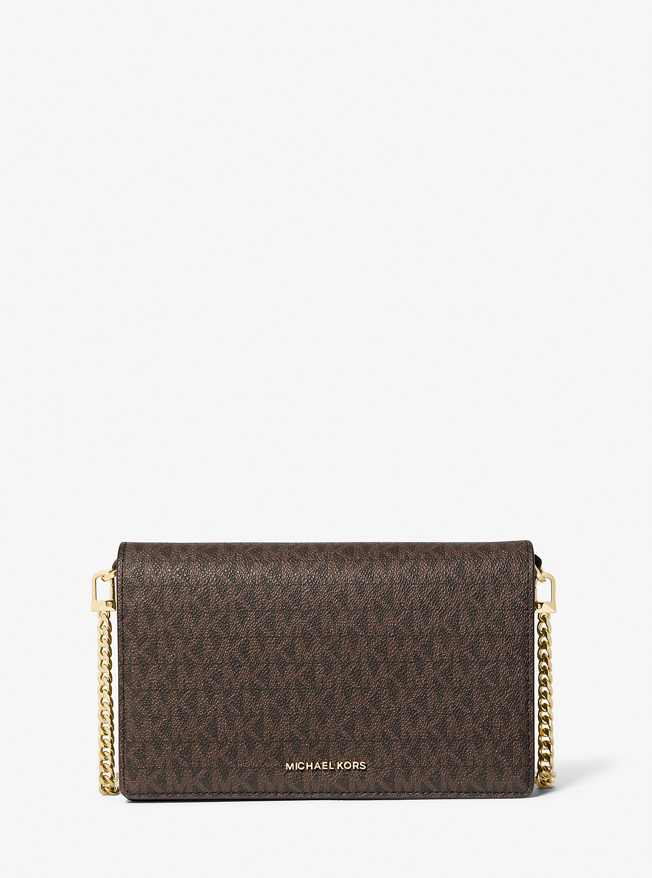 Jet Set Medium Signature Logo Crossbody Bag - BRN/ACORN