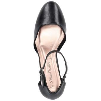 Via della Rosa Spangenpumps in schwarz