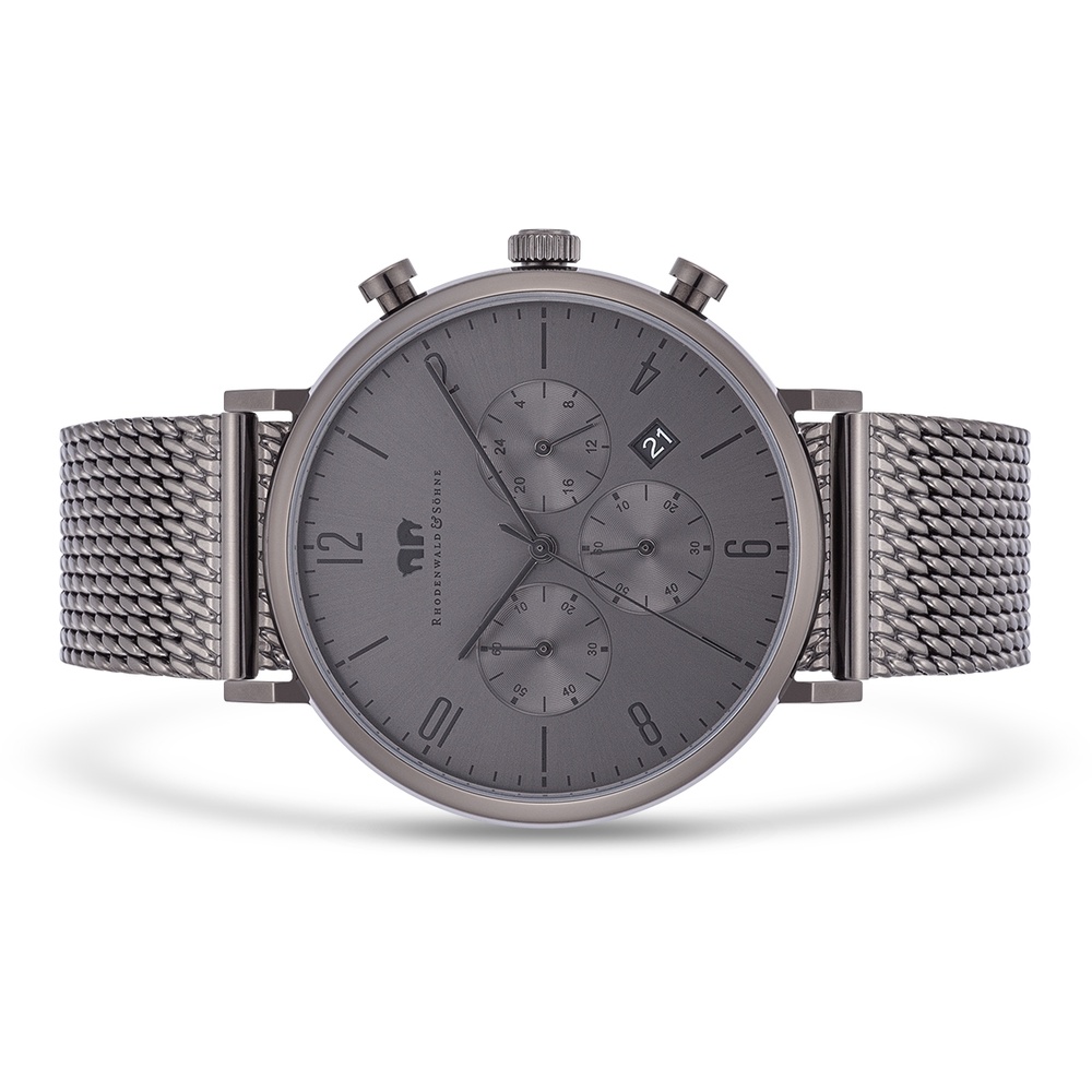 Rhodenwald & Söhne Chronographe Arakon en Gris Acier inoxydable en Gris Montre