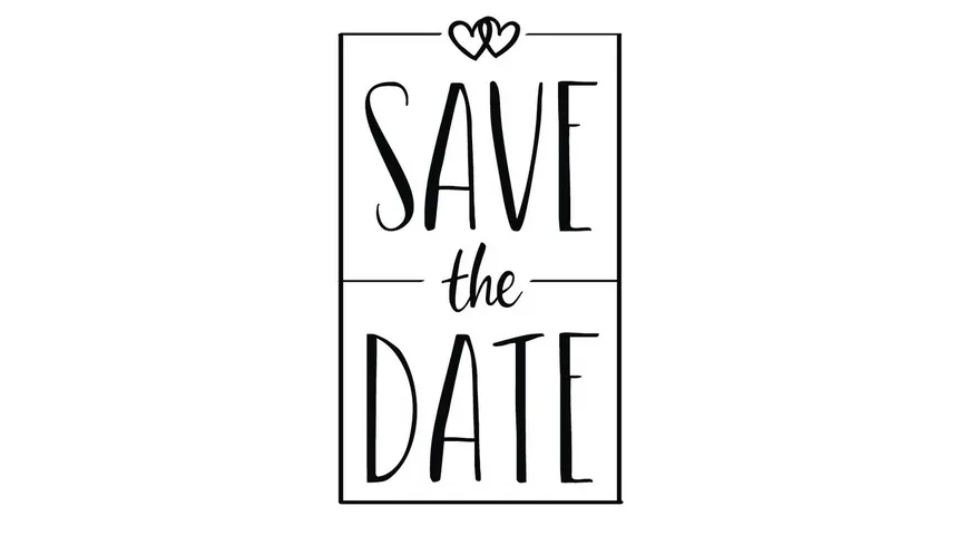 rayher Stempel Save the Date 5x8cm