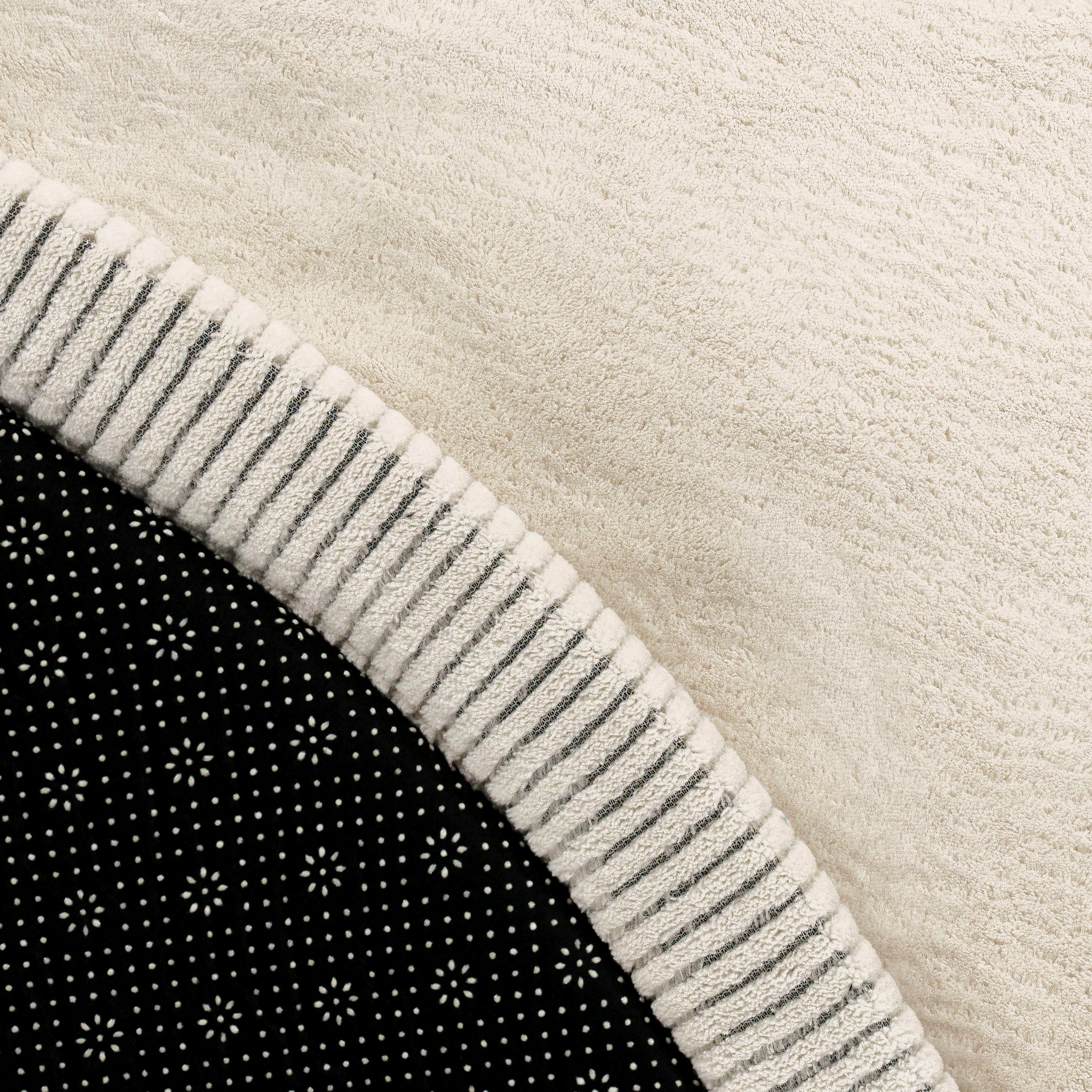 Teppich Tatami 475, Paco Home, rund, Höhe: 24 mm, Kurzflor, Uni Farben, mit Memory Foam, waschbar