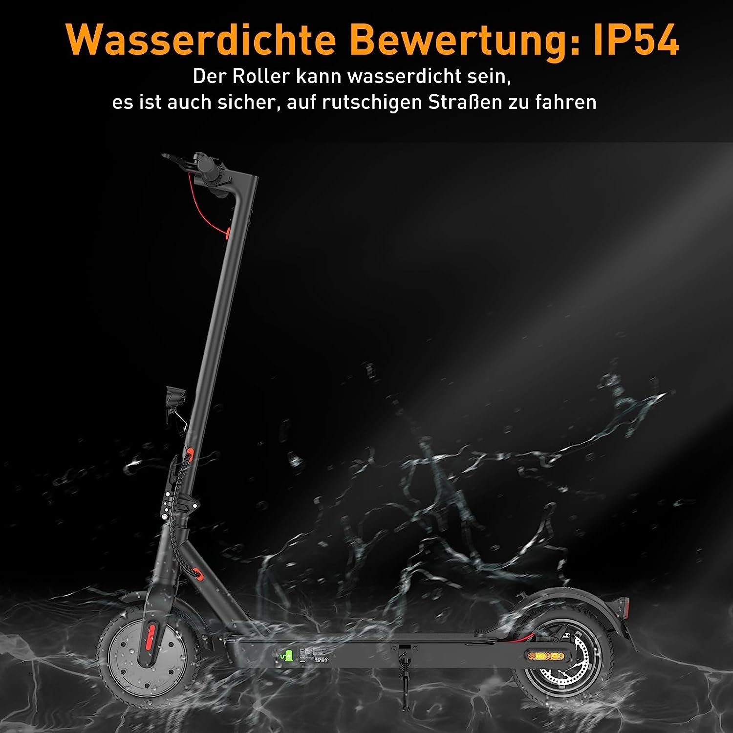 LETGOSPT Scooter 2 Stücke E-Scooter mit Straßenzulassung für Erwachsene, LED-Display, Komfortable Stoßdämpfung, Duales Bremssystem klappbar Elektroroller