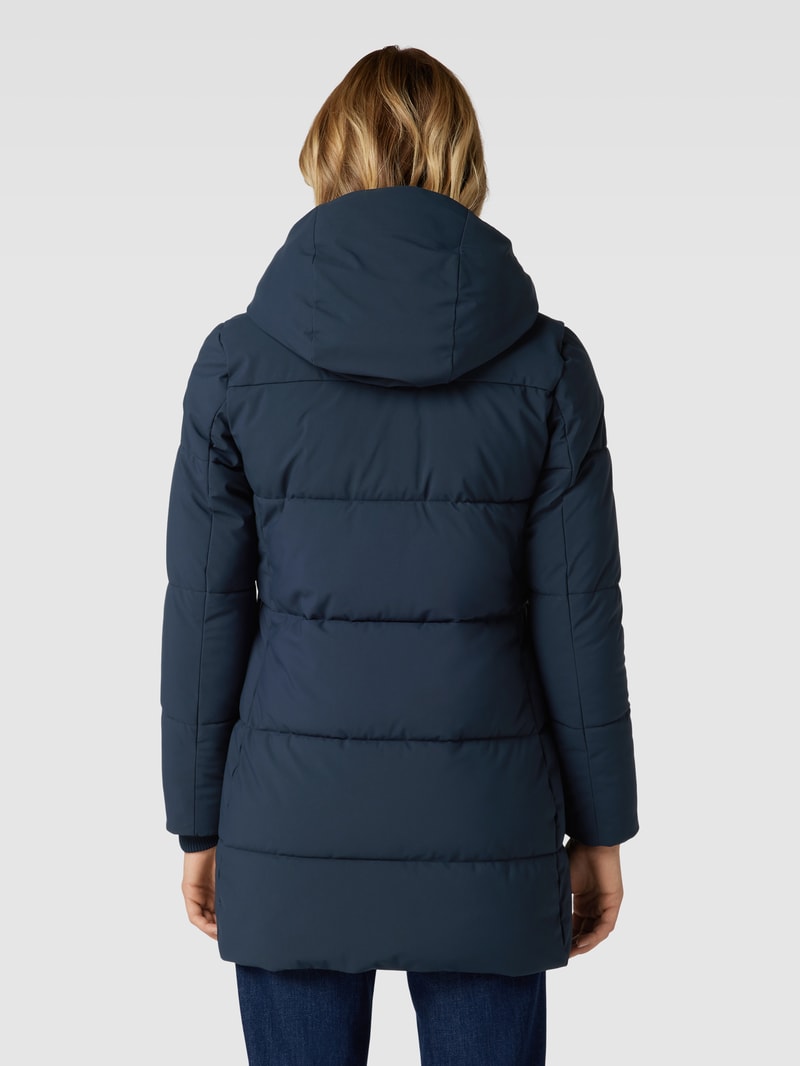Steppmantel mit Kapuze Modell 'BETHANY' in marineblau
