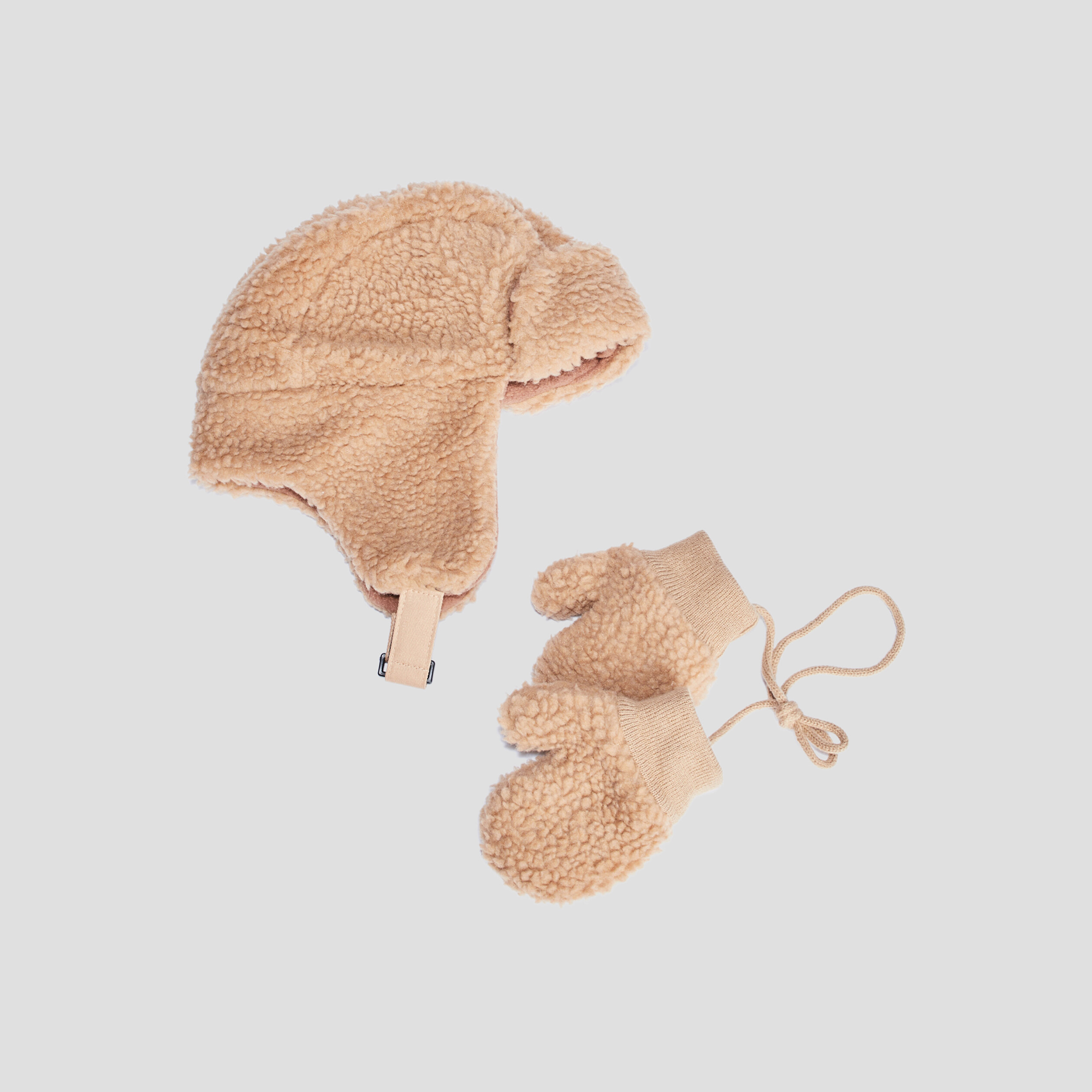 Ensemble bonnet et moufles marron bébé garçon | La Halle