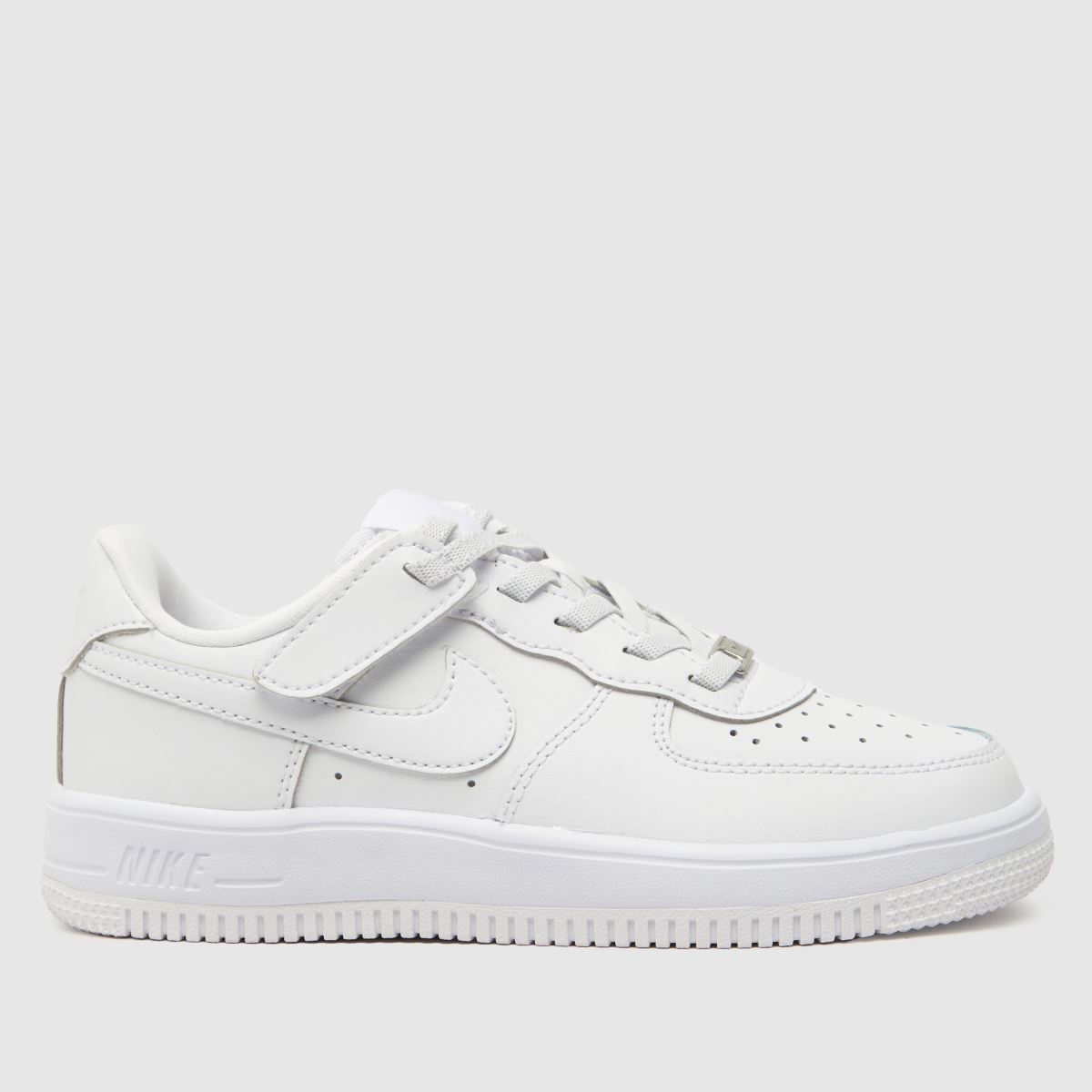 Nike vita Force 1 låga lättåtkomliga juniorsneakers