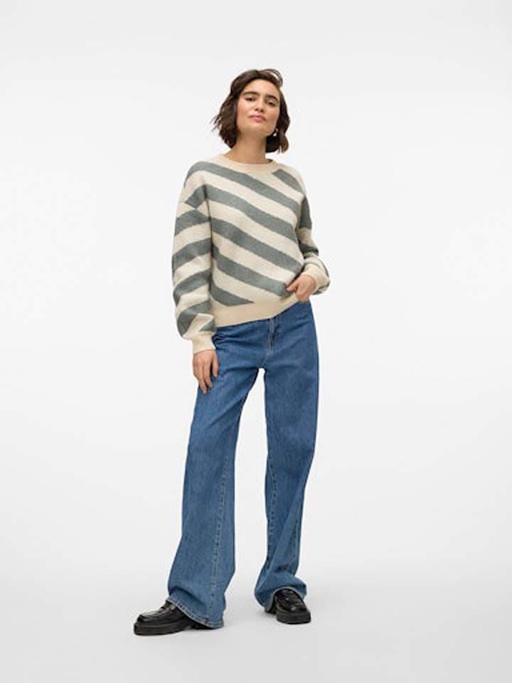 Vero Moda Pullover in Türkis/ Beige günstig kaufen