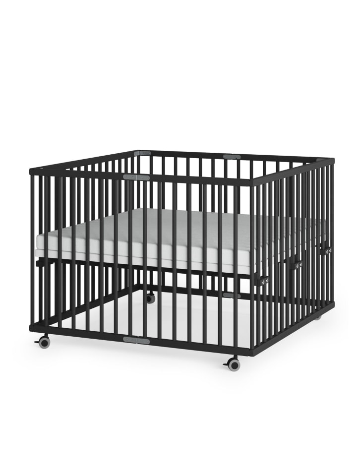 Sämann Sämann Laufgitter faltbar mit Cloud Air Matratze - Black Edition günstig kaufen 100x100 cm