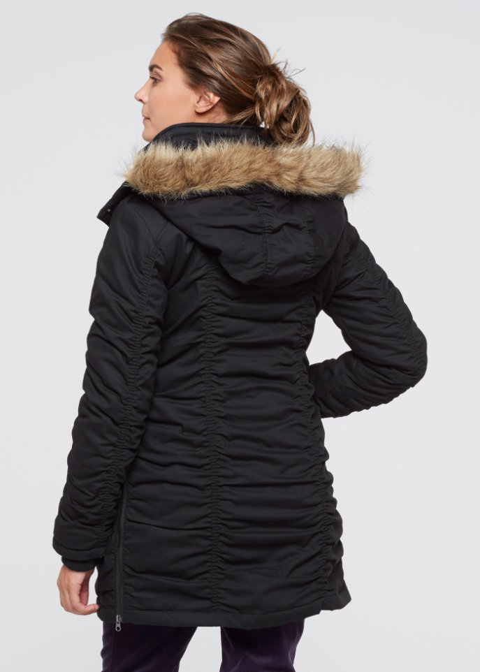 Umstandsjacke mit Kapuze, weitenregulierbar