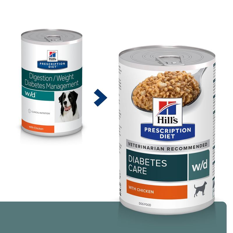 Hill's Diabetes Hill's Prescription Diet w/d mit Huhn 12x370 g