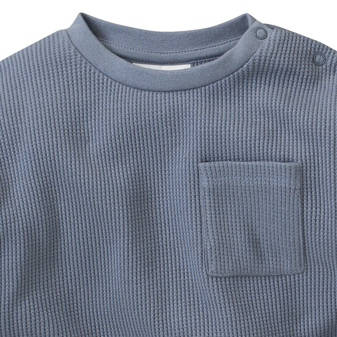 2 Baby Langarmshirts aus Waffel-Piqué