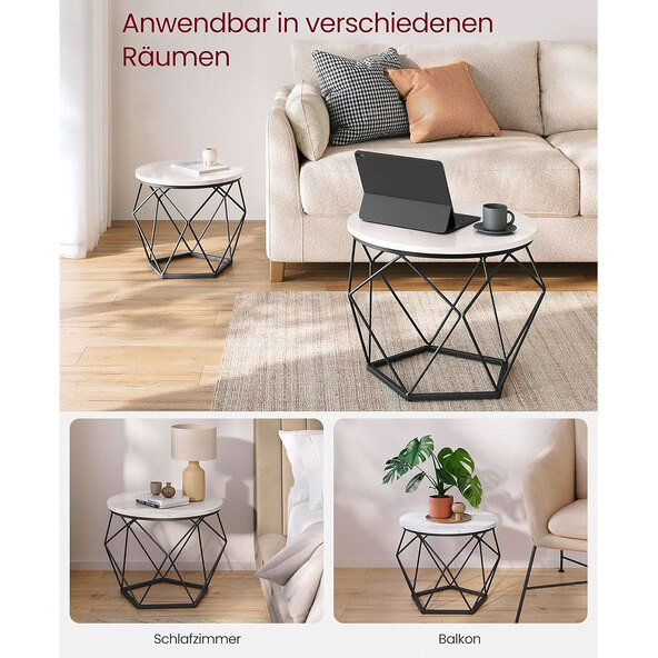 Beistelltisch, rund, 2er Set