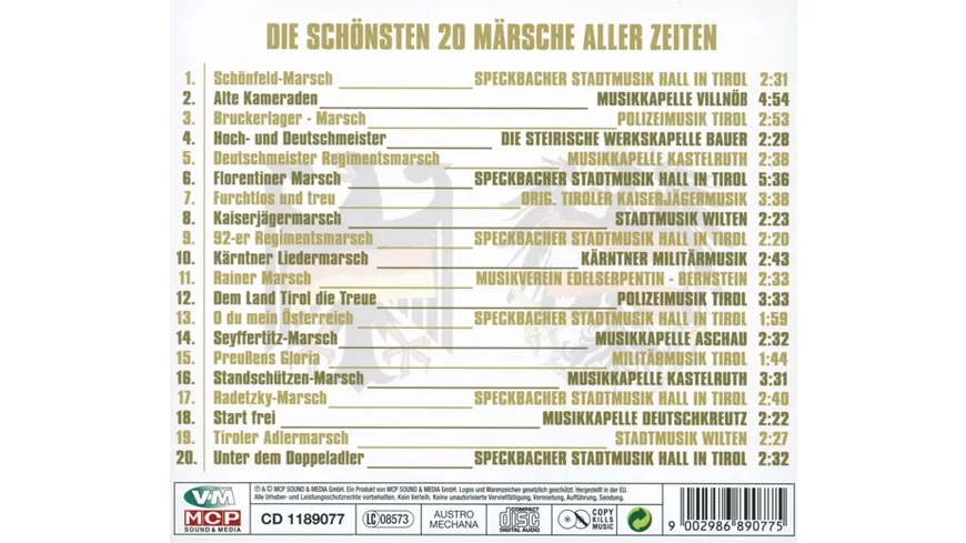 Die schönsten 20 Märsche aller Zeiten