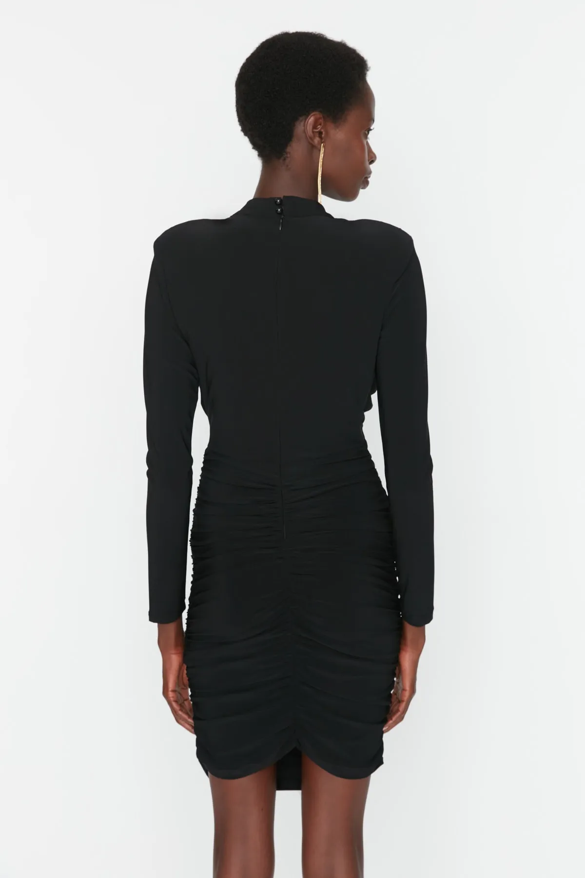Trendyol Collection  Schwarzes gestricktes elegantes Abendkleid TPRAW23EL00084