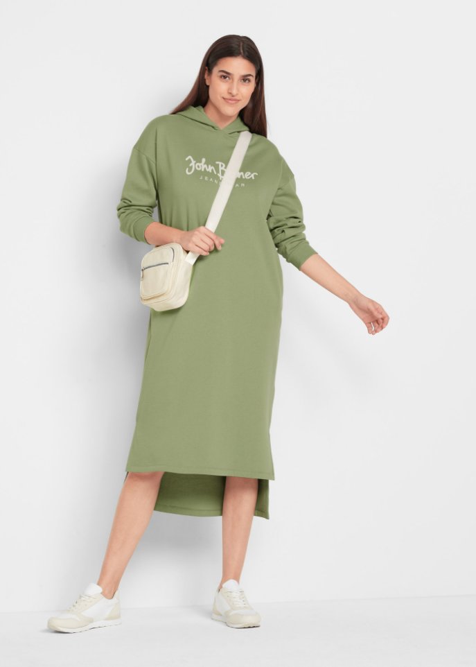 Kapuzen-Sweatkleid, oversized