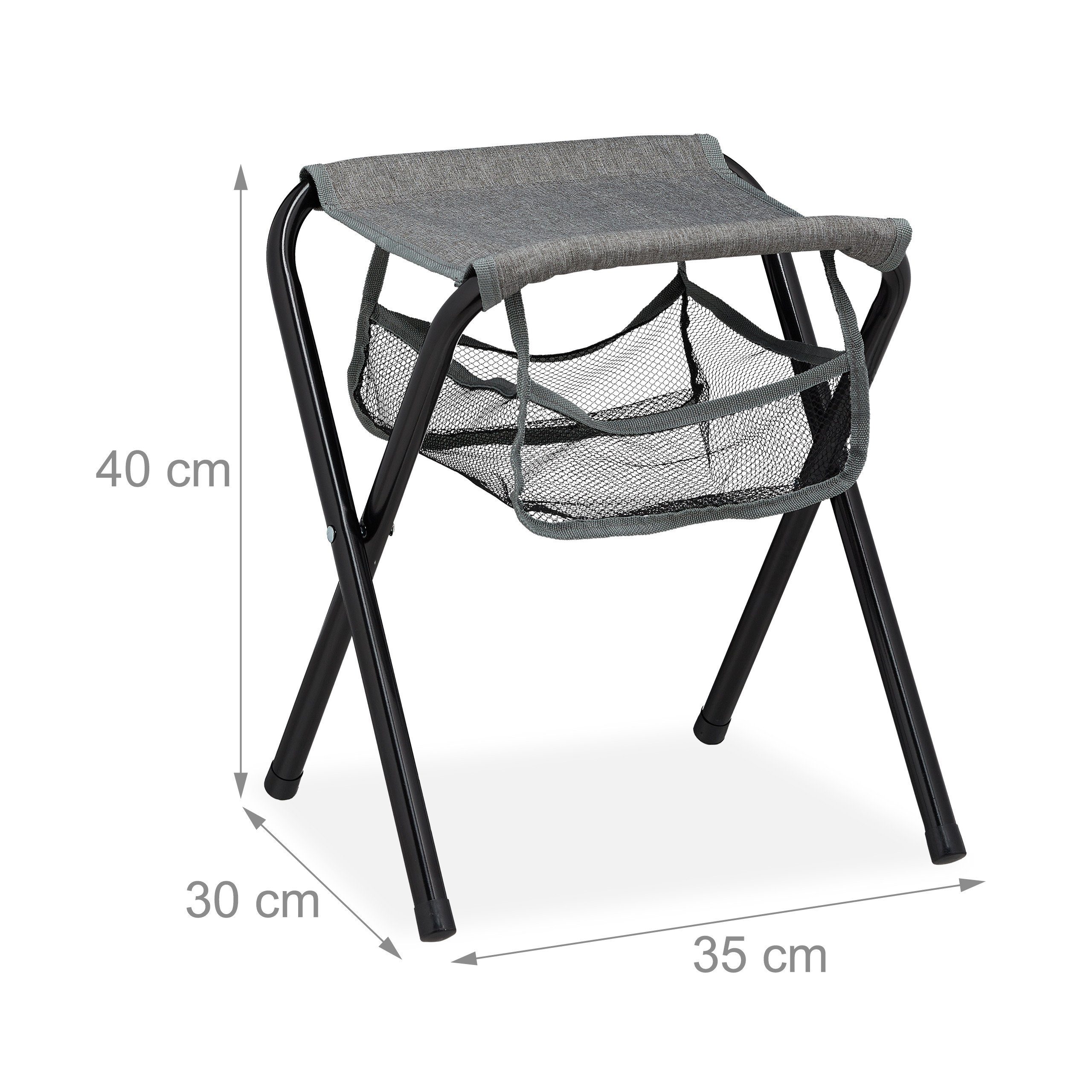 relaxdays Campinghocker Campinghocker faltbar mit Tasche