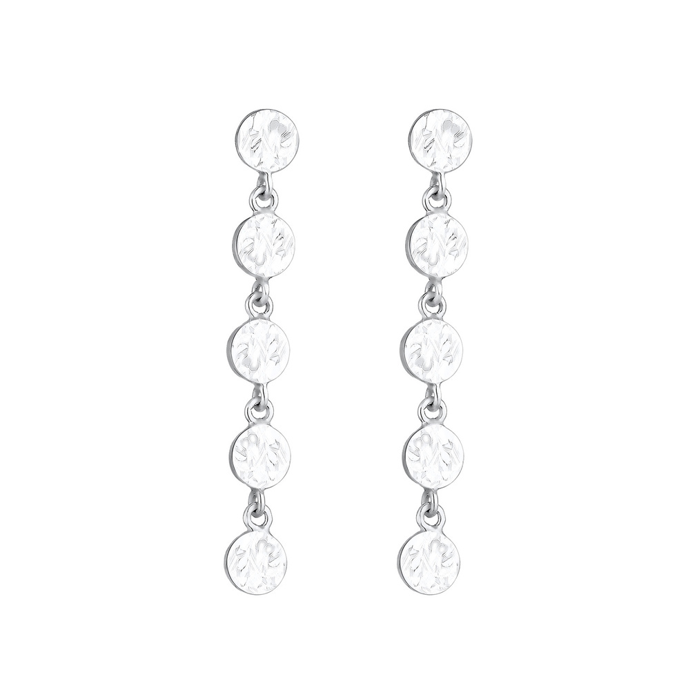 Elli Elli Boucles d'Oreilles Plaquettaires Antique Boucles d'oreilles Femme - (925/100 Boucles d'oreilles
