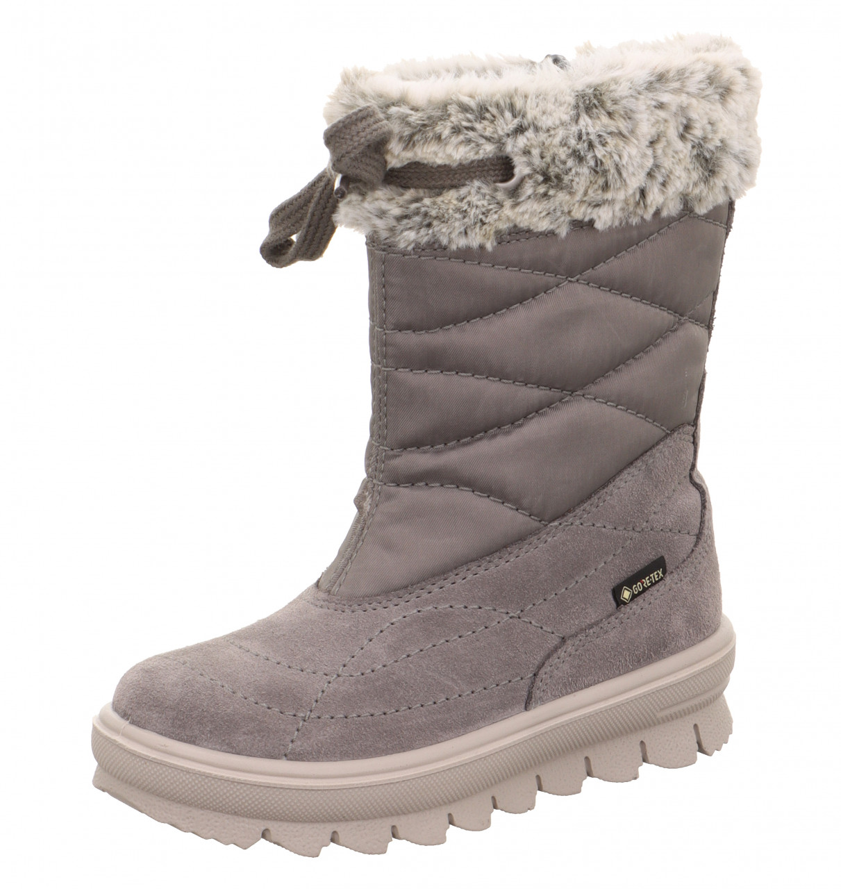 FLAVIA - Grau Stiefel mit Reißverschluss
