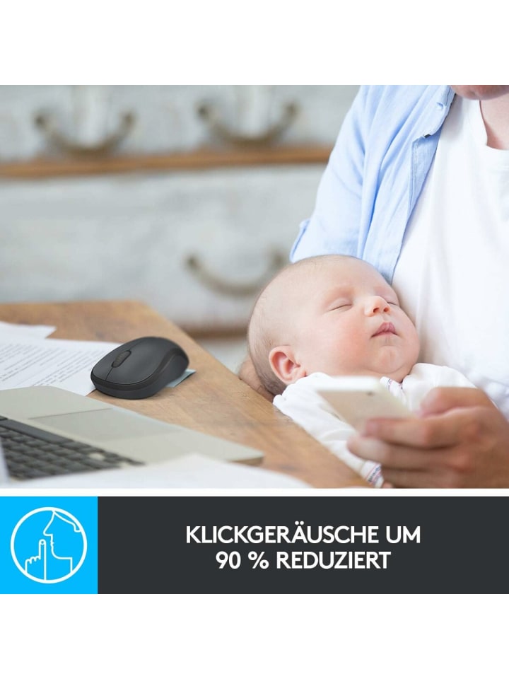Logitech Logitech M220 SILENT Kabellose Maus, 2,4 GHz mit USB-Empfänger, in Anthrazit günstig kaufen onesize