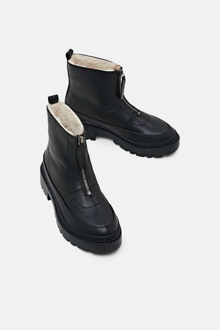 Reißverschlussboots in Lederoptik