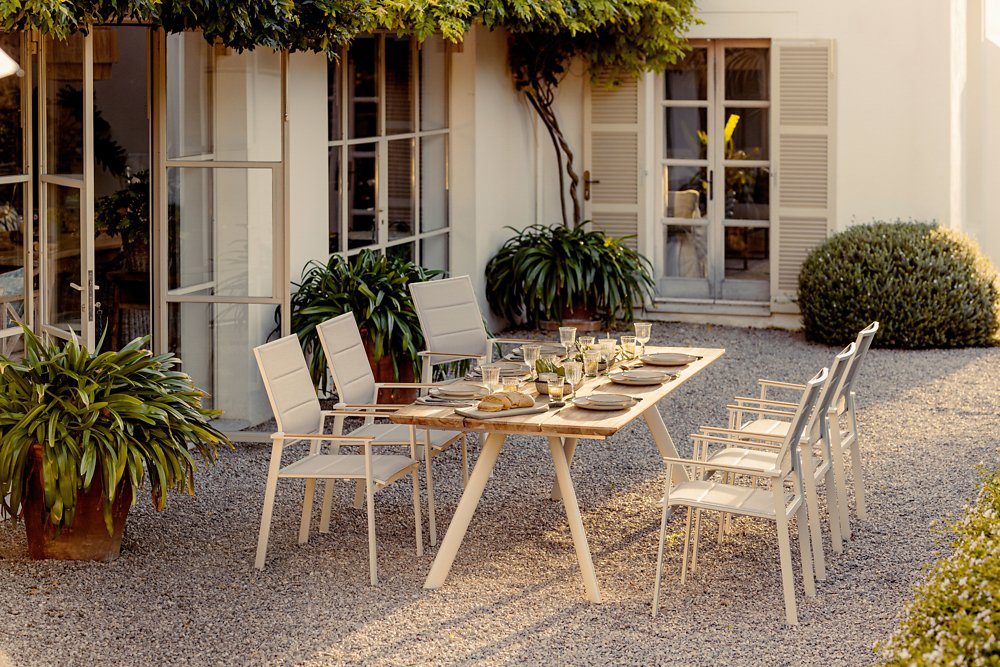 NIEHOFF GARDEN Gartentisch Niehoff Valletta Tisch Tischplatte Teak recycelt/ (1)