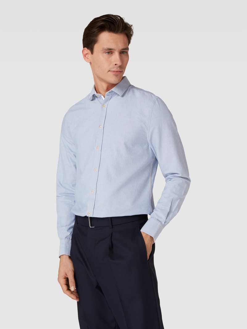 Business-Hemd mit Kentkragen in blau