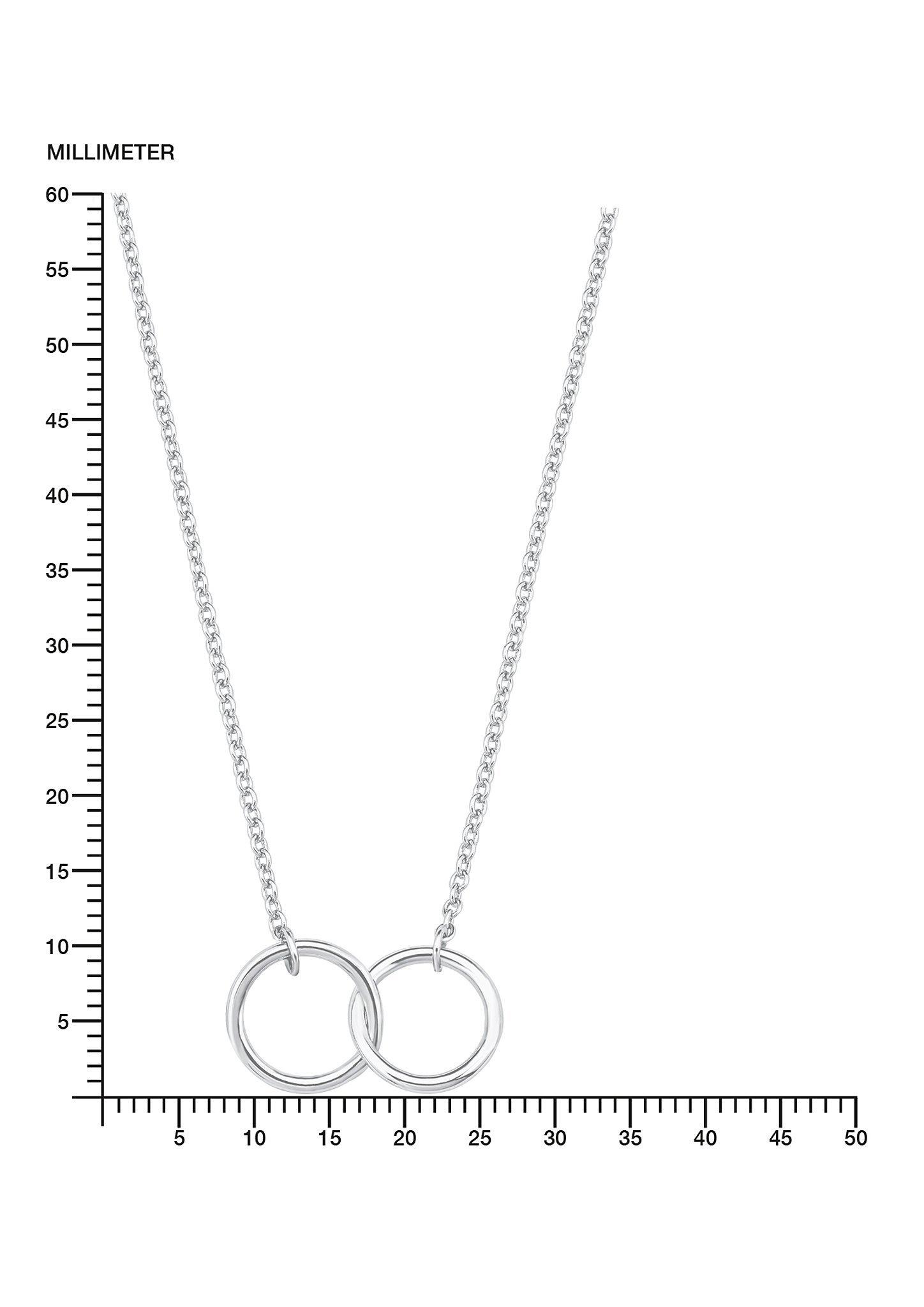 Halskette mit verschlungenen Ringen  272.704.6411.0425-00E0
