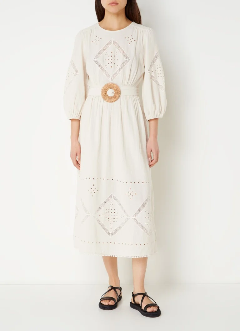 Rochie midi Elvina de la ba&sh cu broderie