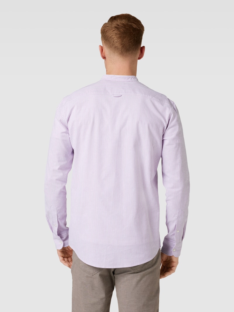Freizeithemd mit Label-Stitching in weiß