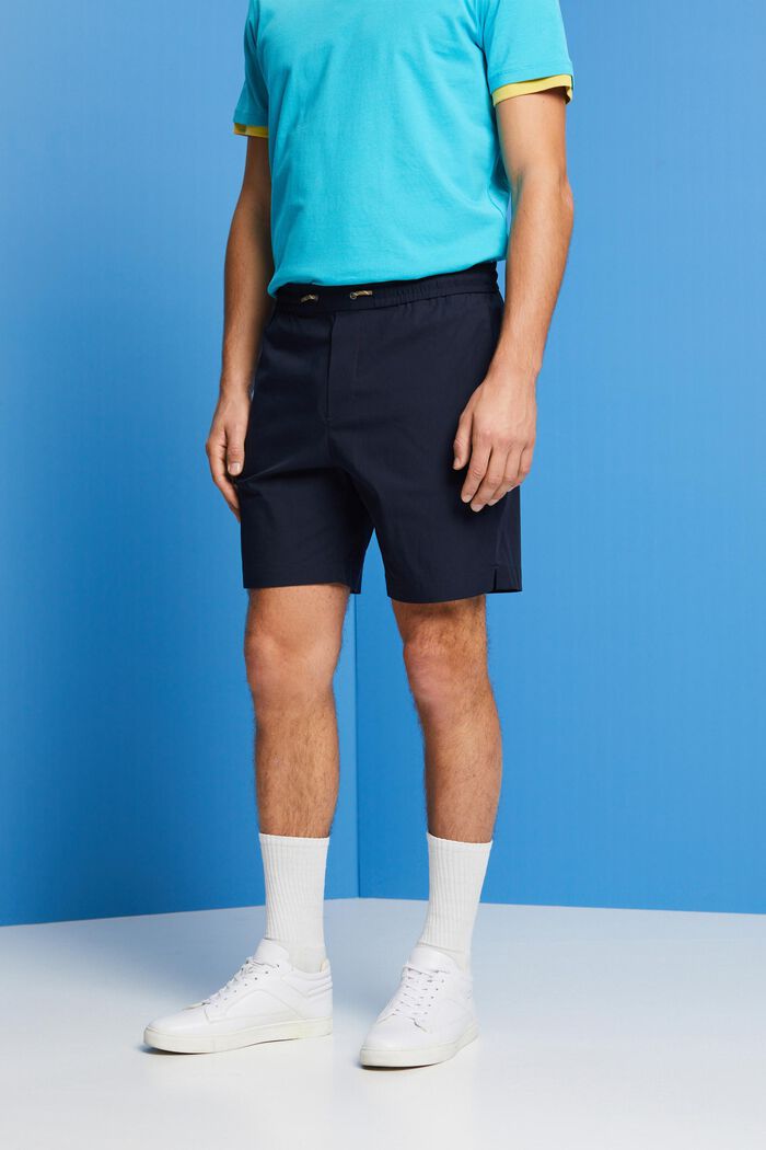 Pull-on-Shorts aus Baumwoll-Popelin