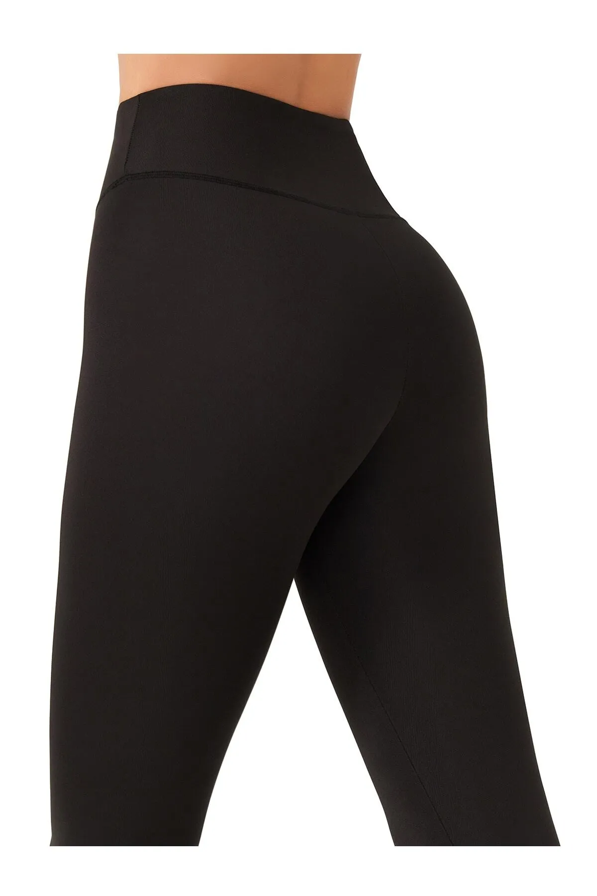 LOS OJOS  Basics für schwarze Sportstrumpfhosen mit hoher Taille