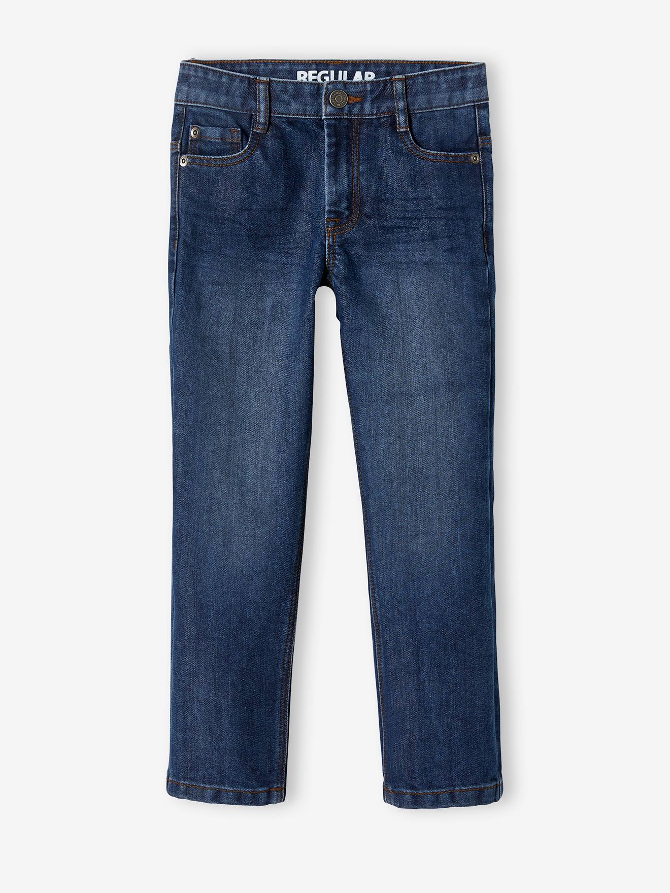 Vertbaudet Die UNVERWÜSTLICHE, robuste Jungen Jeans, Straight-Fit - grau