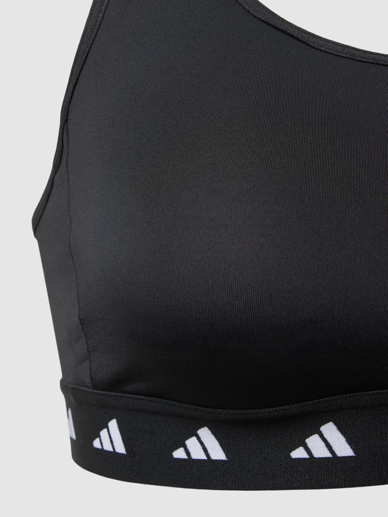 Sport-BH mit Logo-Print in schwarz