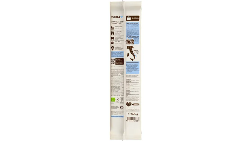 PPURA Bio Spaghetti aus Vollkornreis 400 g