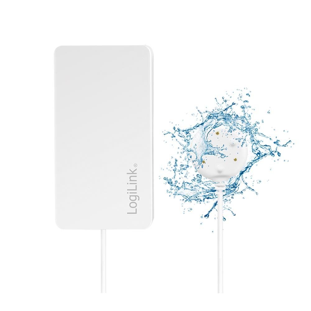 LogiLink Wi-Fi Smart Wasserlecksensor Smart-Home-Zubehör, für Waschmaschine oder Spülmaschine, Tuya kompatibel