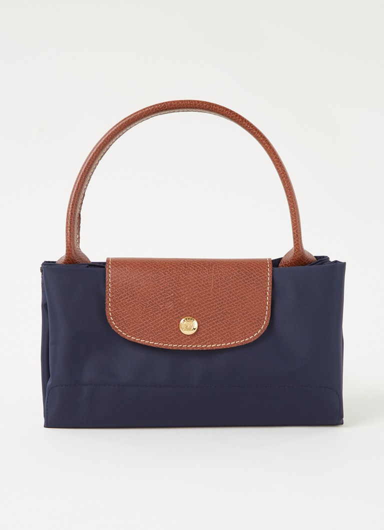 Geantă Longchamp Le Pliage M cu detalii din piele